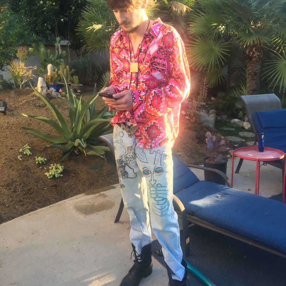 Aztec Pattern Ls Button Down - image 2